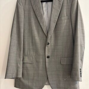 Holland and Sherry Savile Row London Classic Gray Riviera Plaid Men's Blazer